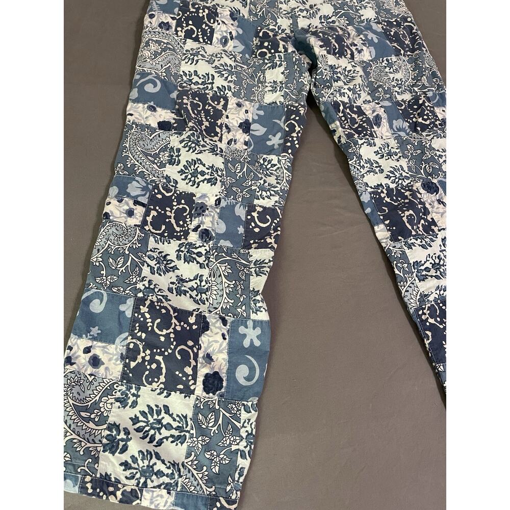 J.Crew Men’s 33x32 Blue White Patchwork Paisley Pants Excellent Cond - Picture 9 of 14